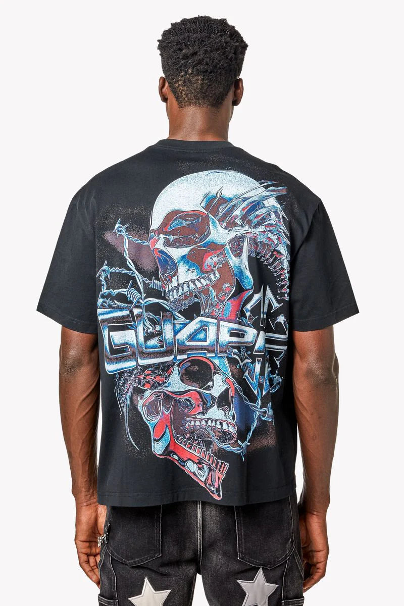 Guapi Chrome Skull Tee BLACK