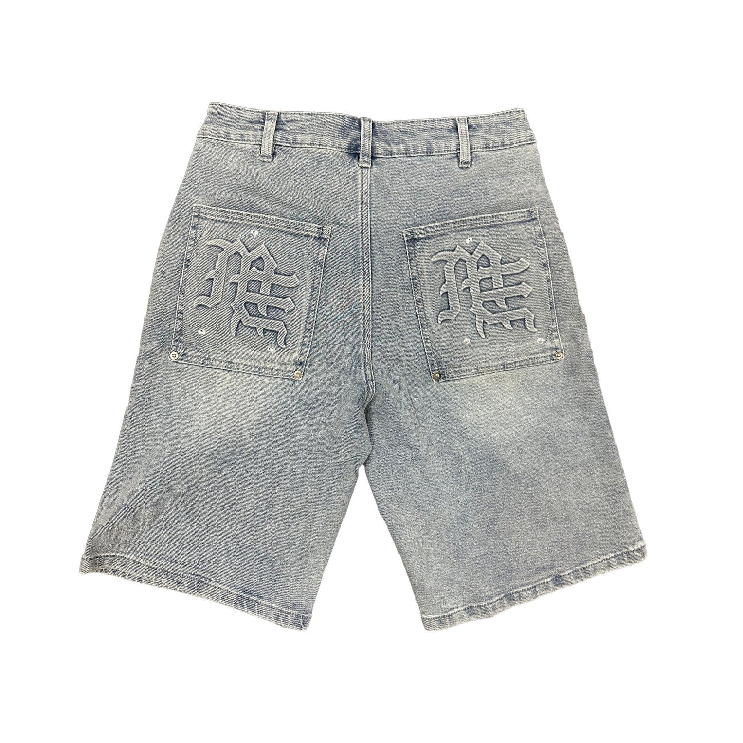 Mixed emotion ‘Paisley’ Denim Blue Shorts
