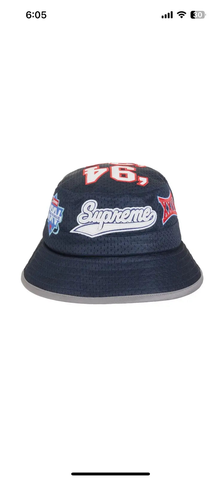 Supreme Playoffs Mesh Crusher Hat NAVY BLUE