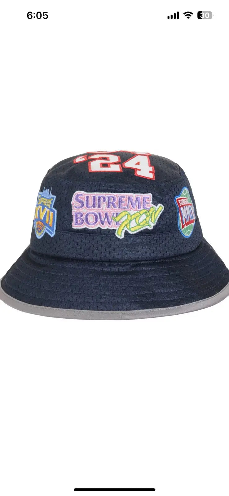 Supreme Playoffs Mesh Crusher Hat NAVY BLUE