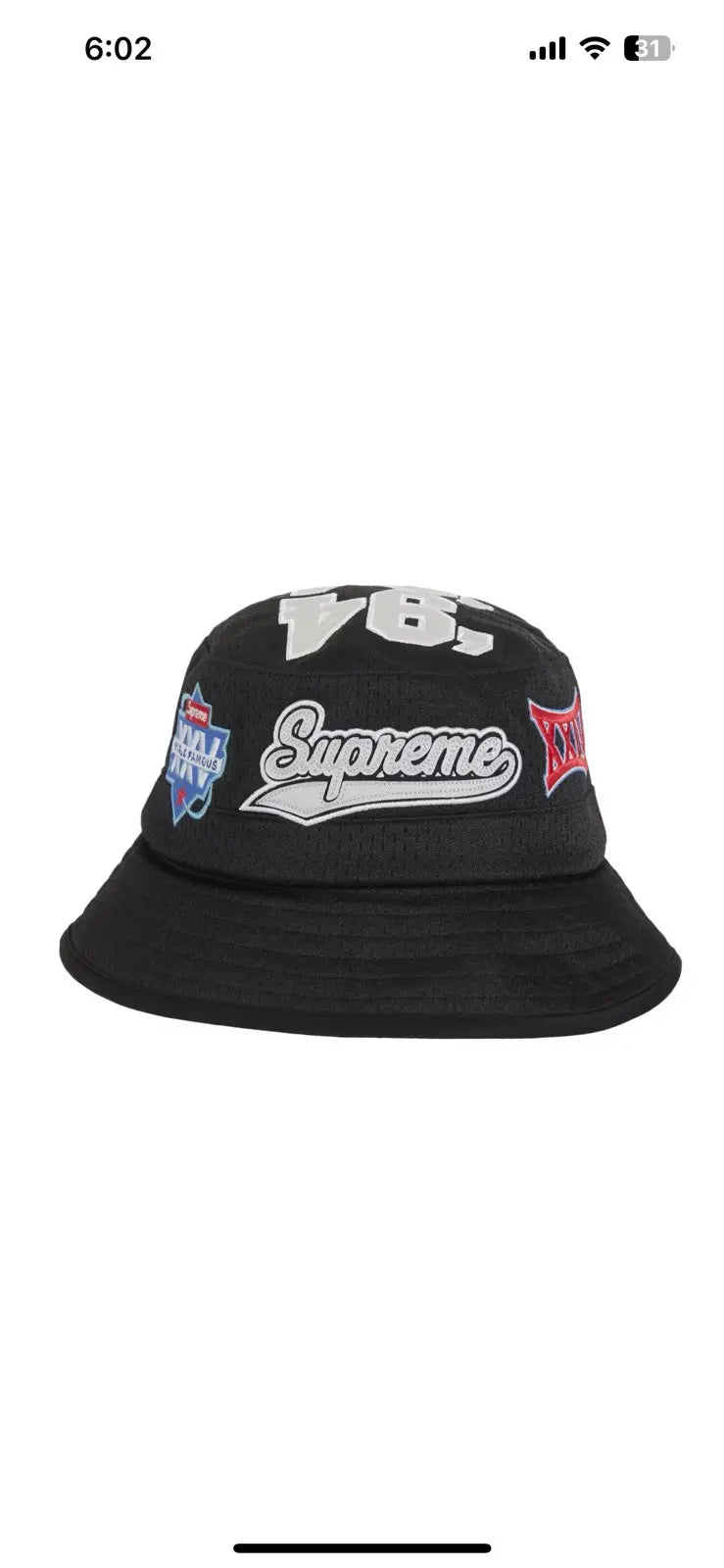 Supreme Playoffs Mesh Crusher Hat BLACK