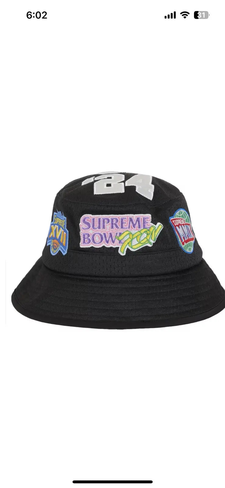 Supreme Playoffs Mesh Crusher Hat BLACK