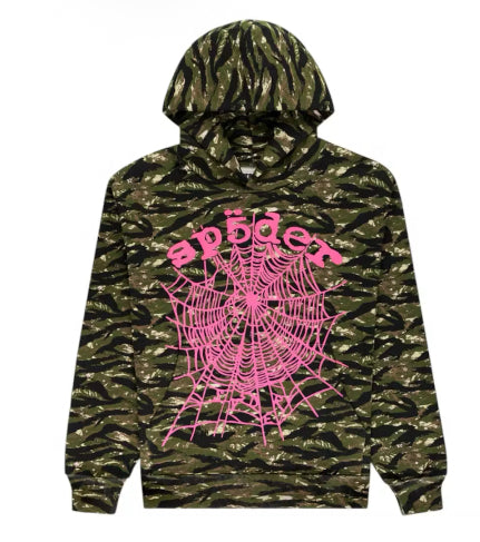 Sp5der OG Web V2 Tiger Camo Hoodie-ST012SS25CM