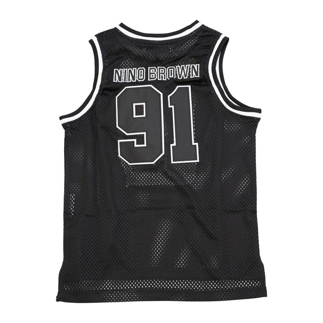 YOUTH NEW JACK CITY NINO BROWN BASKETBALL JERSEY (BLACK)-HGC22-BBJ-40