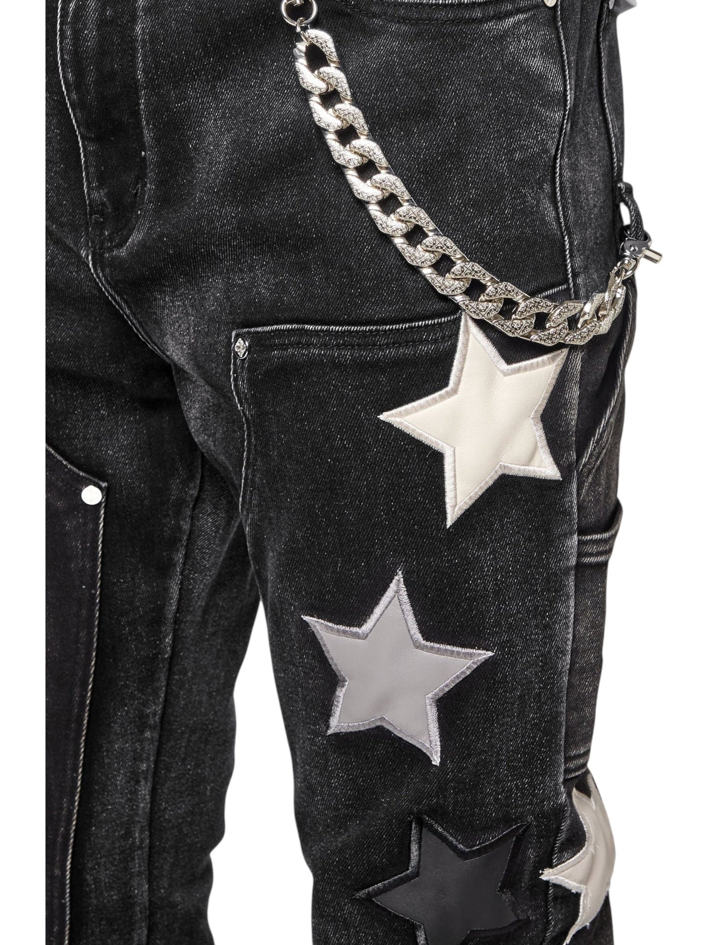 Guapi Obsidian Black Vintage Stars Denim