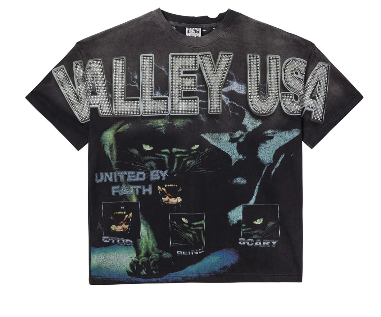 VALE FOREVER FAITH BLING TEE BLACK