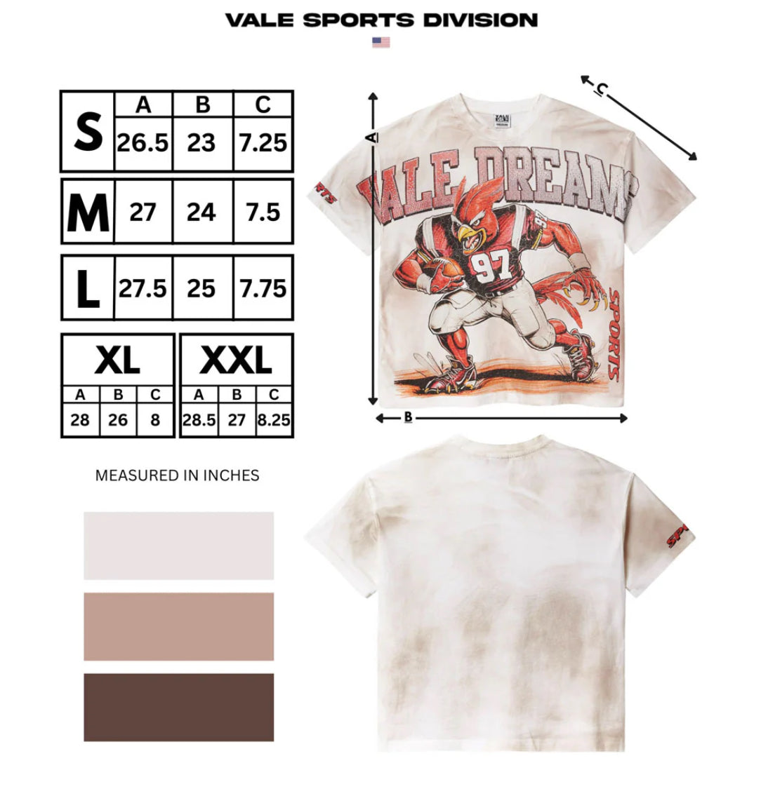 Vale Forever Falcon Bling Cream Tee