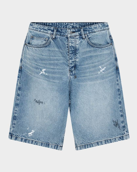 KSUBI Men's MAXX Painter Jean Shorts-BLUE-MPF25WA002
