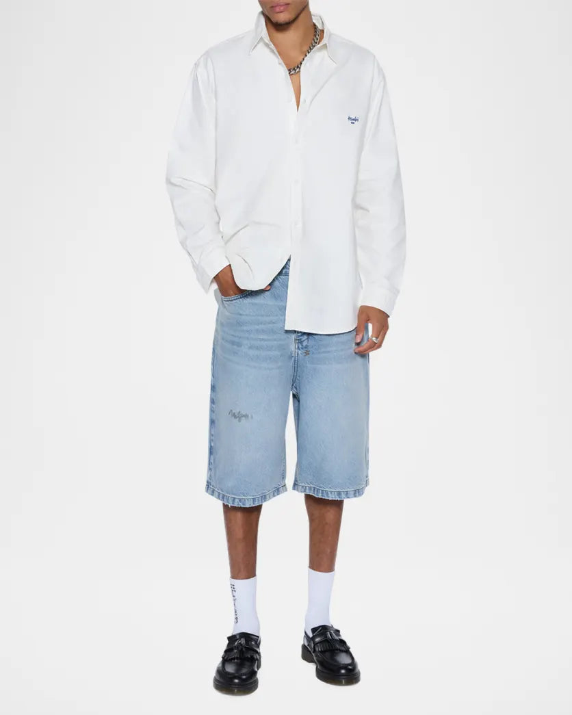KSUBI Men's MAXX Painter Jean Shorts-BLUE-MPF25WA002