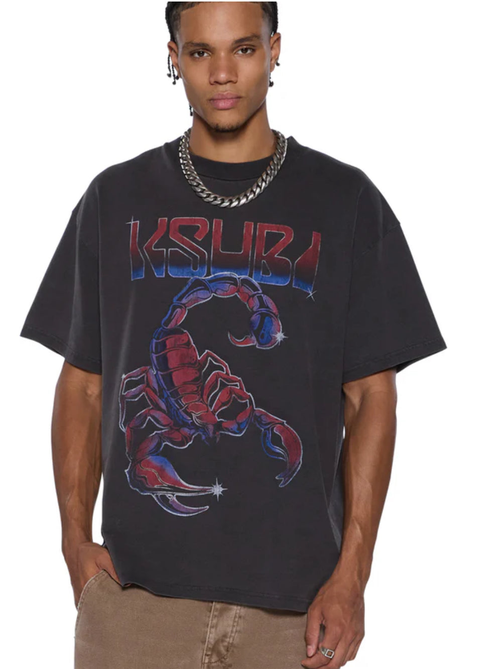 KSUBI Venom Ekcess Ss Tee Faded Black-MPF25TE026