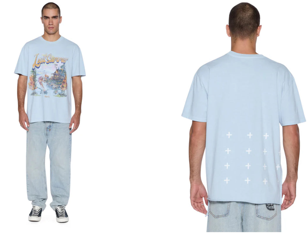 KSUBI Last Summer Biggie Ss Tee Blue Mist-MPF25TE032