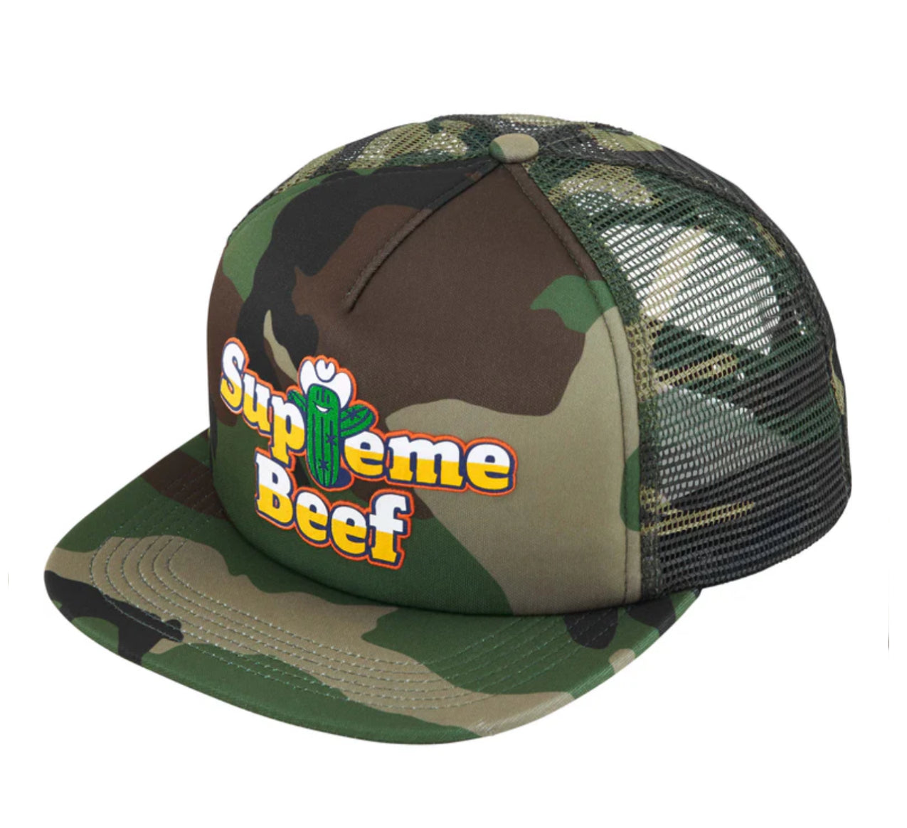 Supreme - hat Beef Mesh Back 5-Panel - Woodland Camo