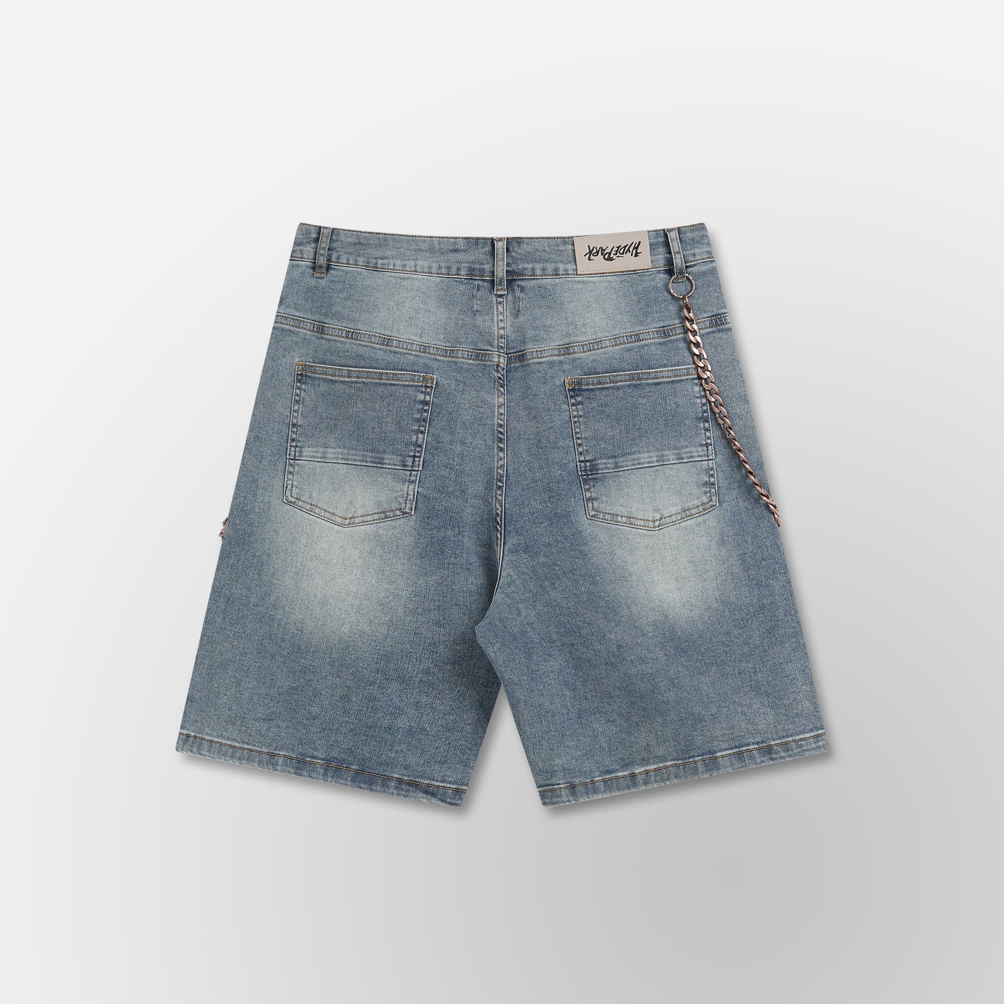 HYDEPARK STUDDED PARK VELOCITY DENIM SHORT - BLUE