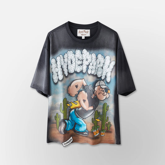 HYDEPARK PUFFING SPINACH TEE - BLACK