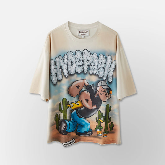 HYDEPARK PUFFING SPINACH TEE - CREAM