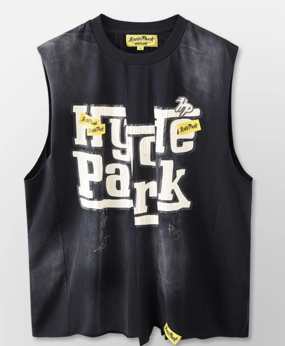 HYDEPARK UPCYCLED TANK TOP HYDE PARK - BLACK