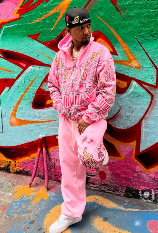 VALLEY-PINK FLAG ZIP UP