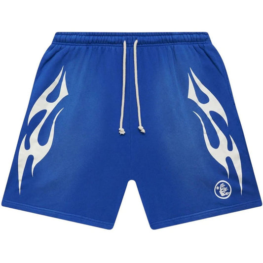 Hellstar - Flame Shorts Blue White