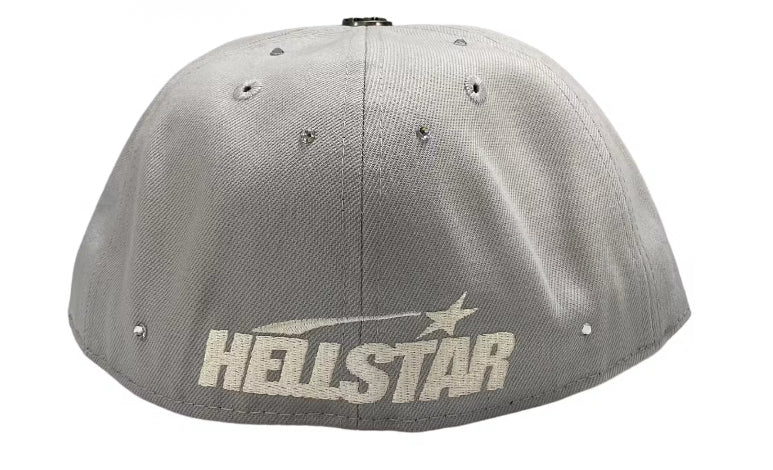 Hellstar OG Logo Rhinestones Snapback Hat 'Grey'