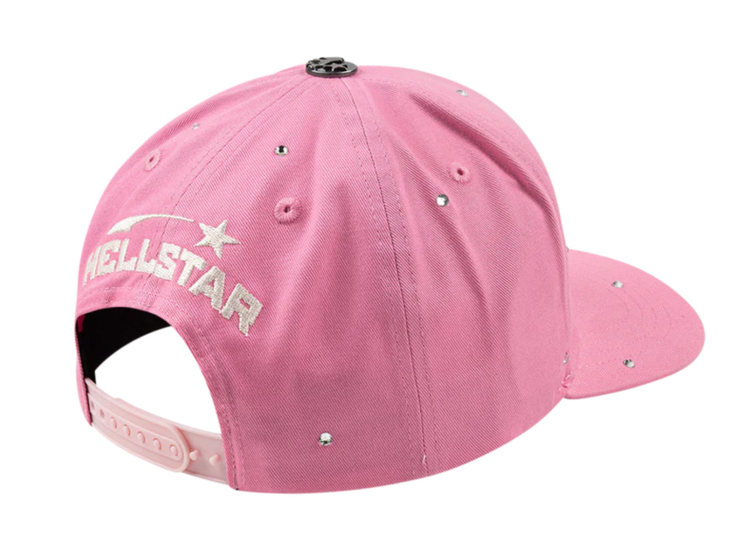 Hellstar - OG LOGO RHINESTONE SNAPBACK HAT "PINK"