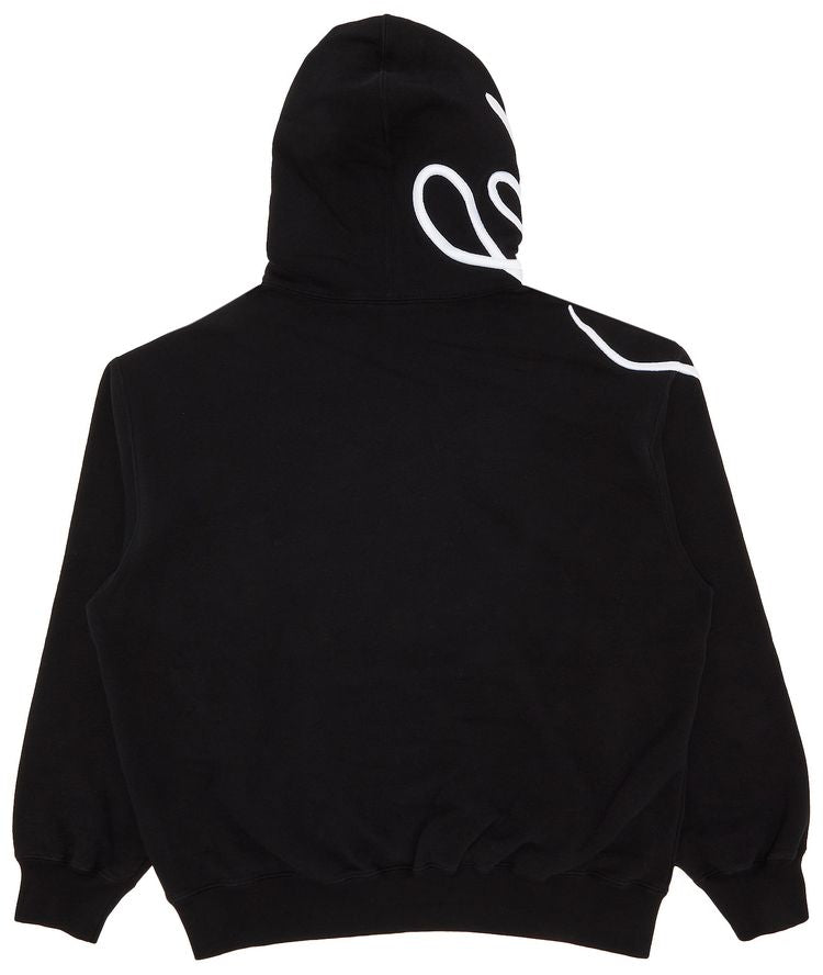 Supreme- Shoulder Script Hooded Sweatshirt 'Black'