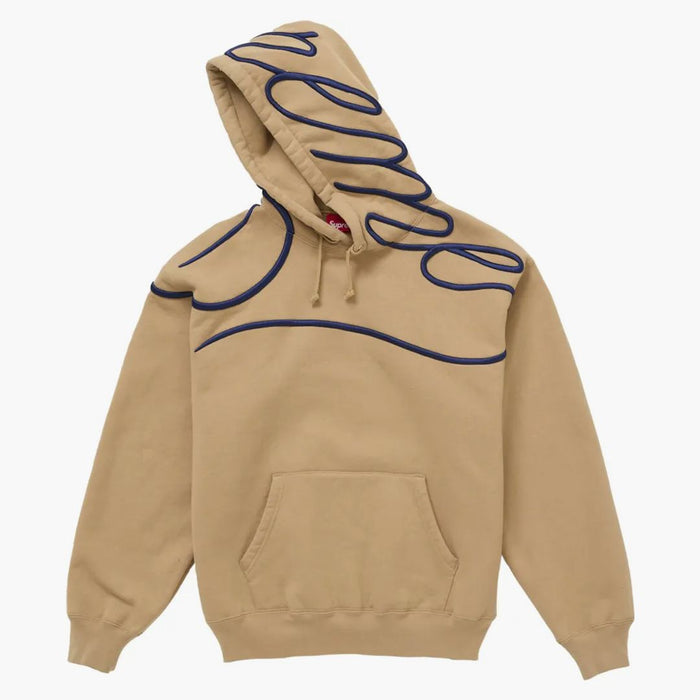 Supreme Shoulder Script Hooded Sweatshirt Brown