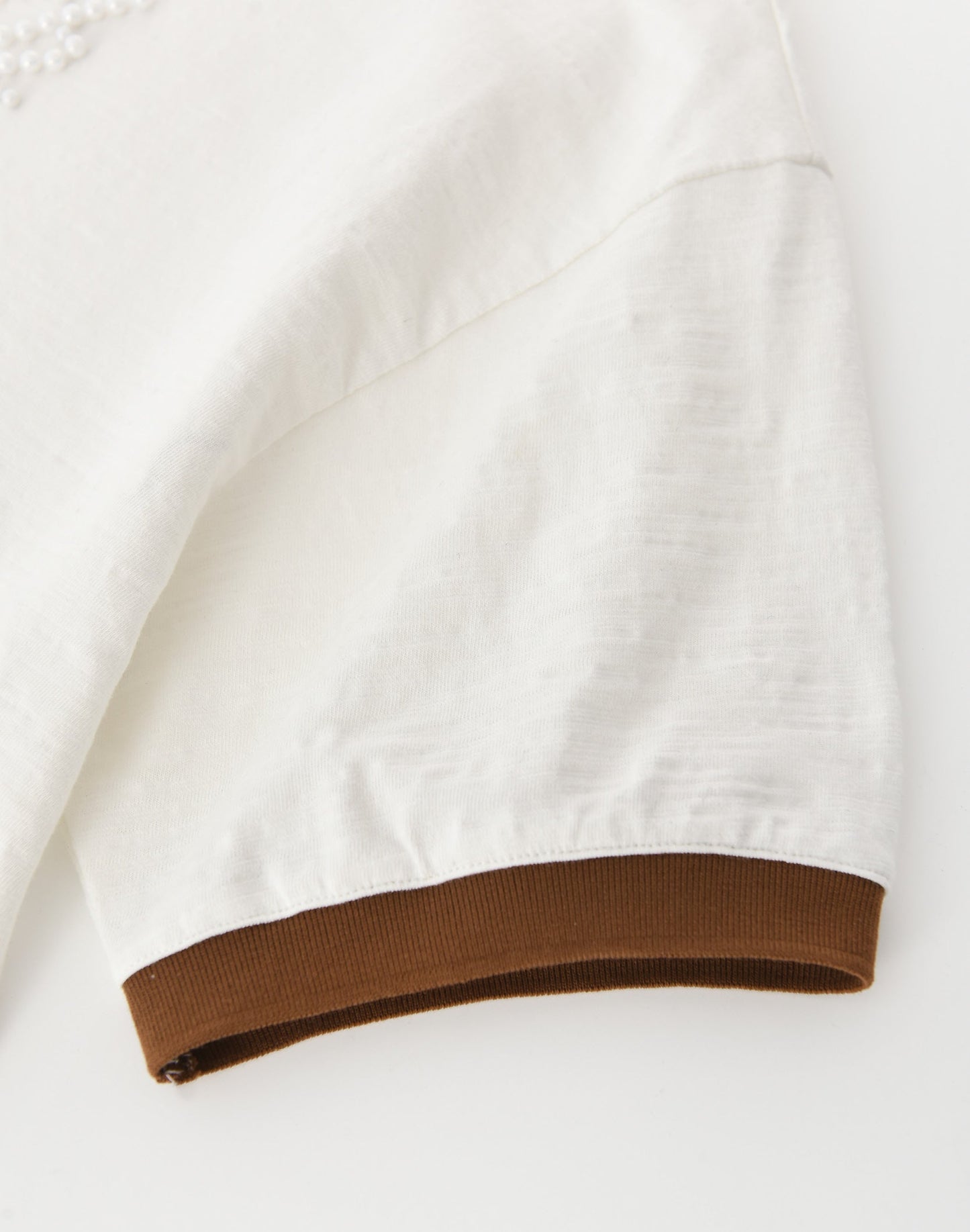 BIRTH OF ROYAL CHILD-Pearl Patchwork T-Shirt IN WHITE