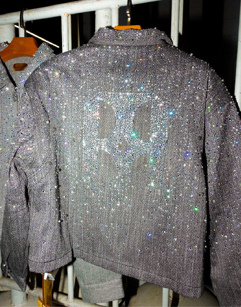 BIRTH OF ROYAL CHILD-20K Diamond Zipper Jacket in BRN