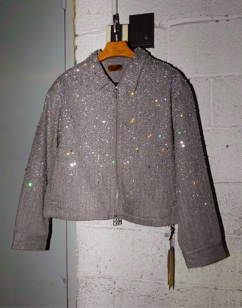 BIRTH OF ROYAL CHILD-20K Diamond Zipper Jacket in BRN