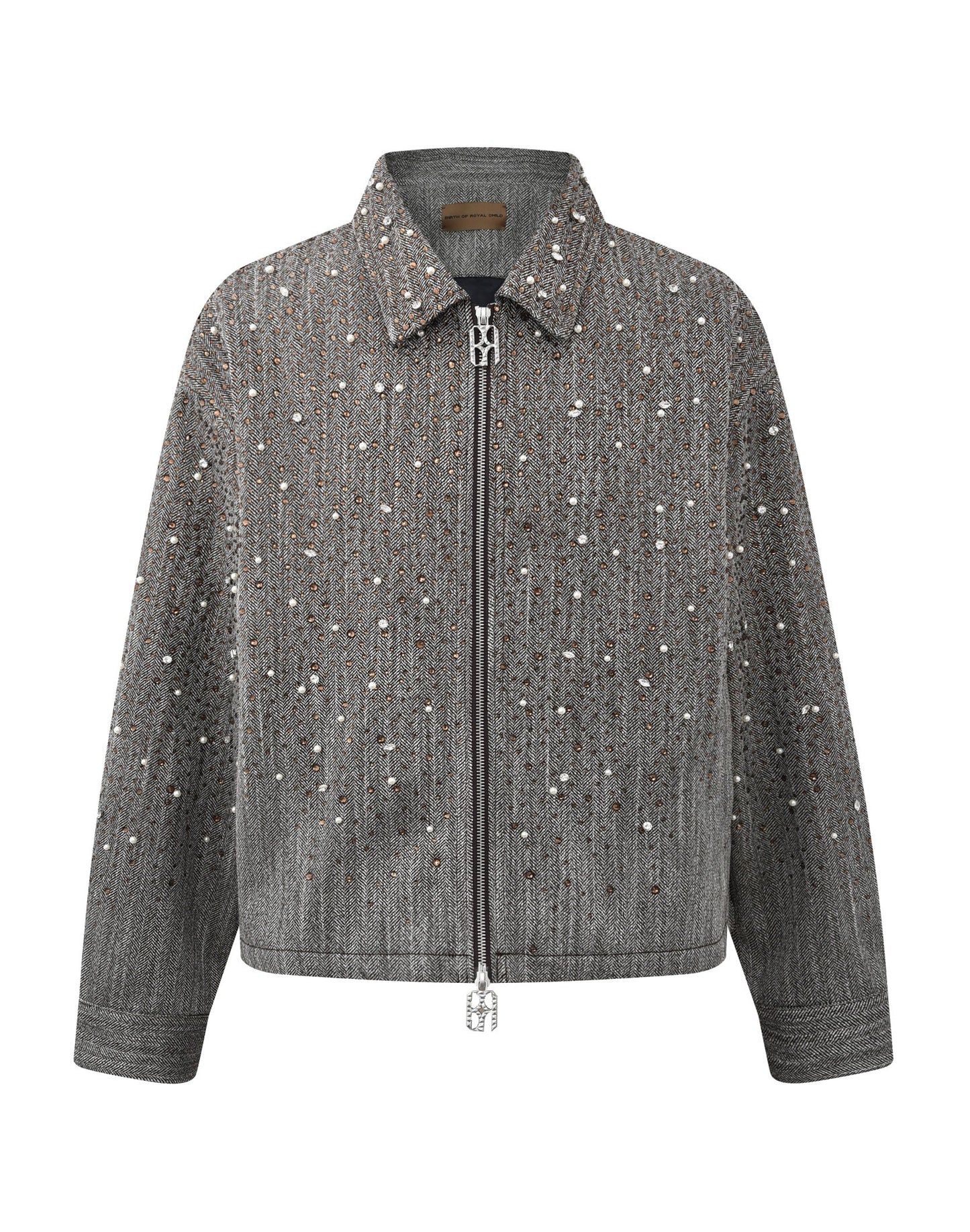 BIRTH OF ROYAL CHILD-20K Diamond Zipper Jacket in BRN