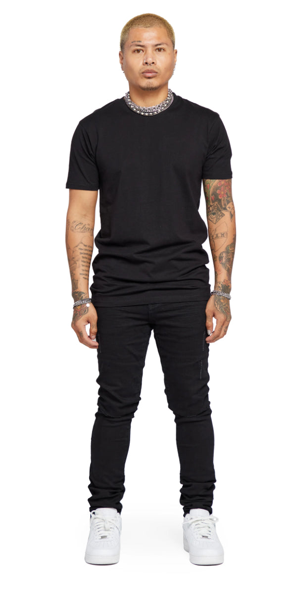 VALABASAS-MR CLEAN 2.0" BLACK SKINNY JEAN-VLBS1117