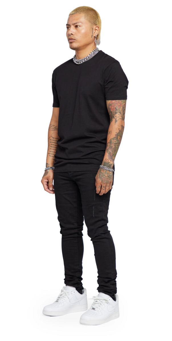 VALABASAS-MR CLEAN 2.0" BLACK SKINNY JEAN-VLBS1117
