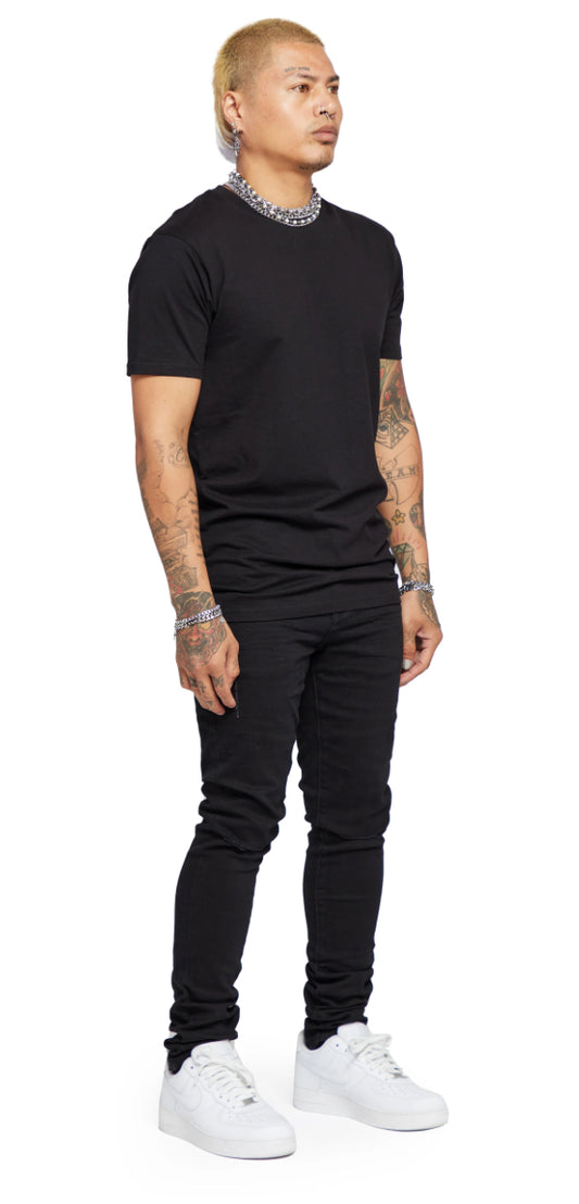VALABASAS-MR CLEAN 2.0" BLACK SKINNY JEAN-VLBS1117