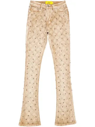 GUAPI - crystal-embellished jeans