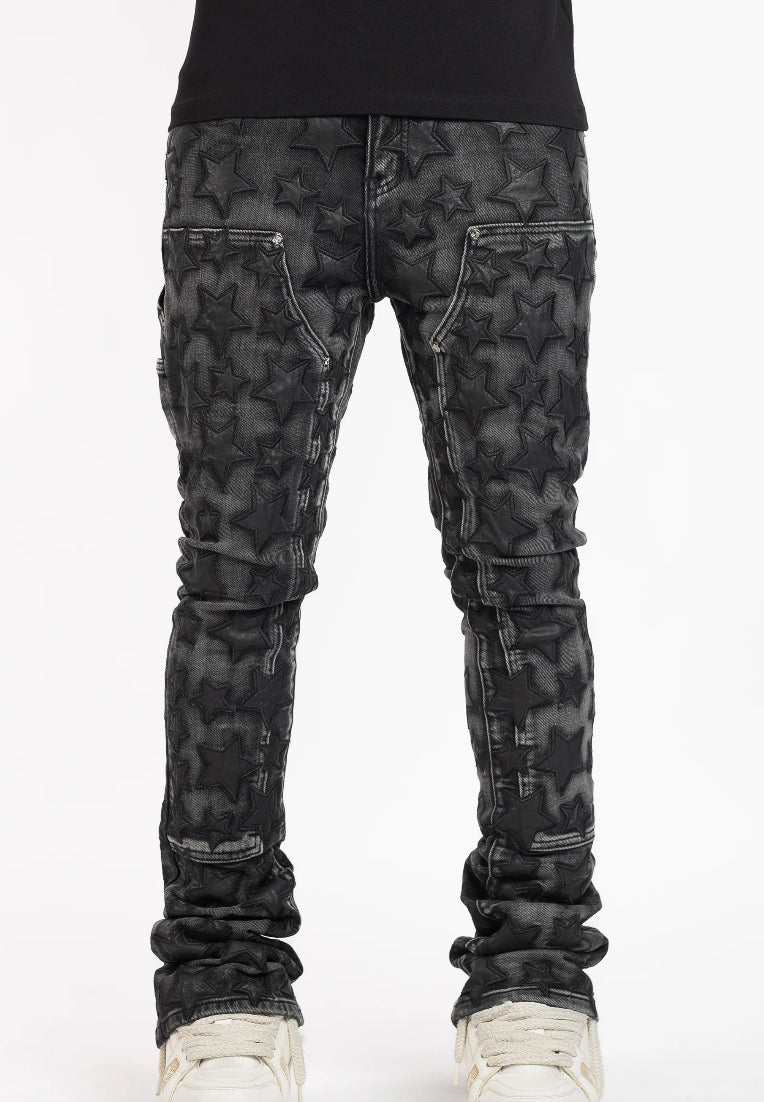 GUAPI - OBSIDIAN BLACK STARS DENIM