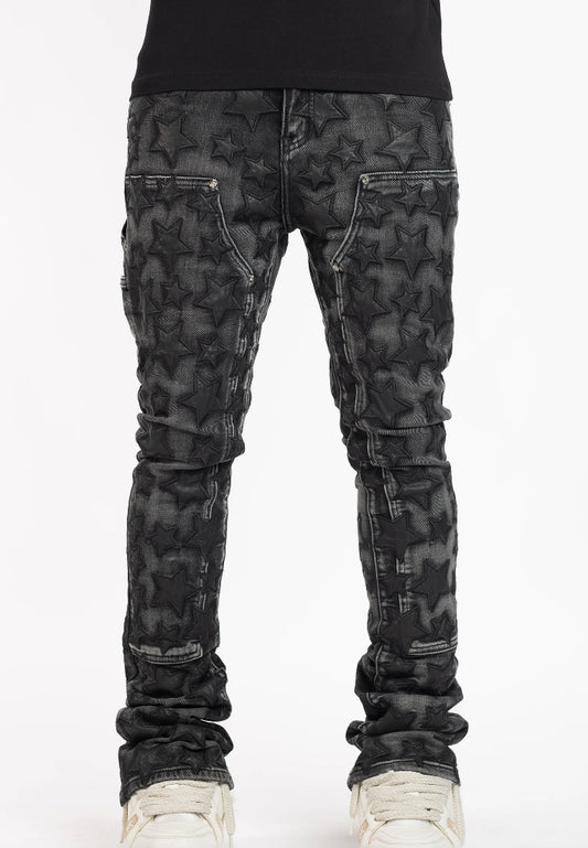 GUAPI - OBSIDIAN BLACK STARS DENIM