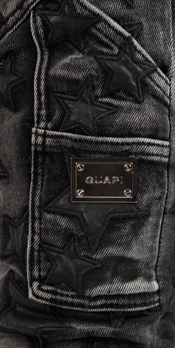 GUAPI - OBSIDIAN BLACK STARS DENIM