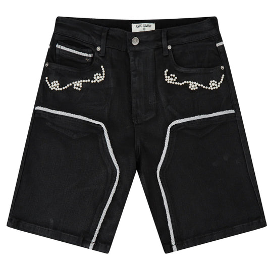 ALMOST SOMEDAY-Belfort Denim Jorts - Black-AS-F25-057