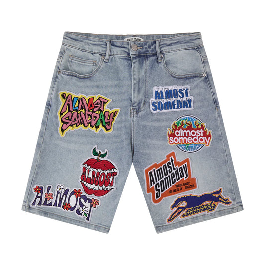 ALMOST SOMEDAY - Hendrix Denim Jorts - Light Blue - AS-F25-43