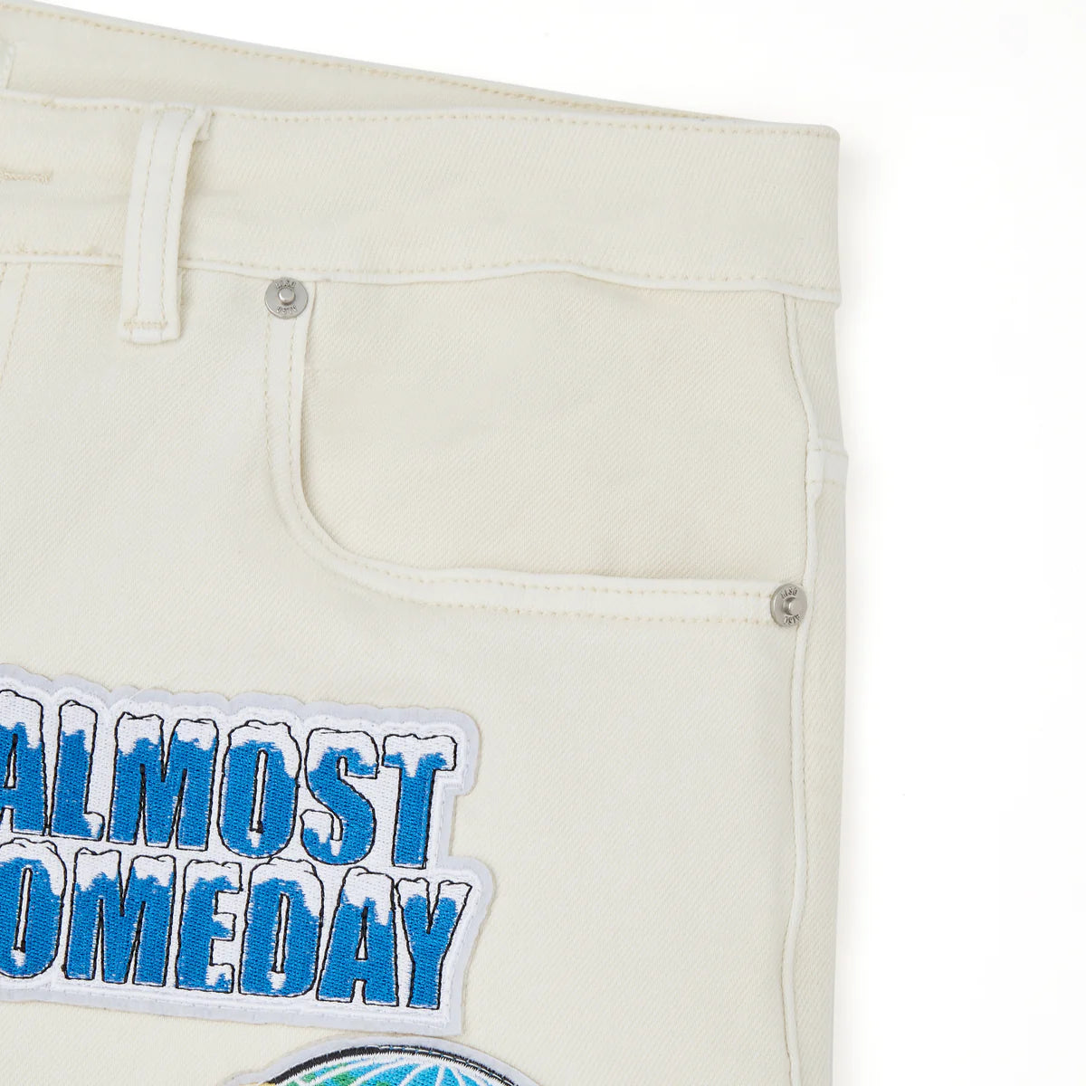ALMOST SOMEDAY - Hendrix Denim Jorts - Cream - AS-F25-044