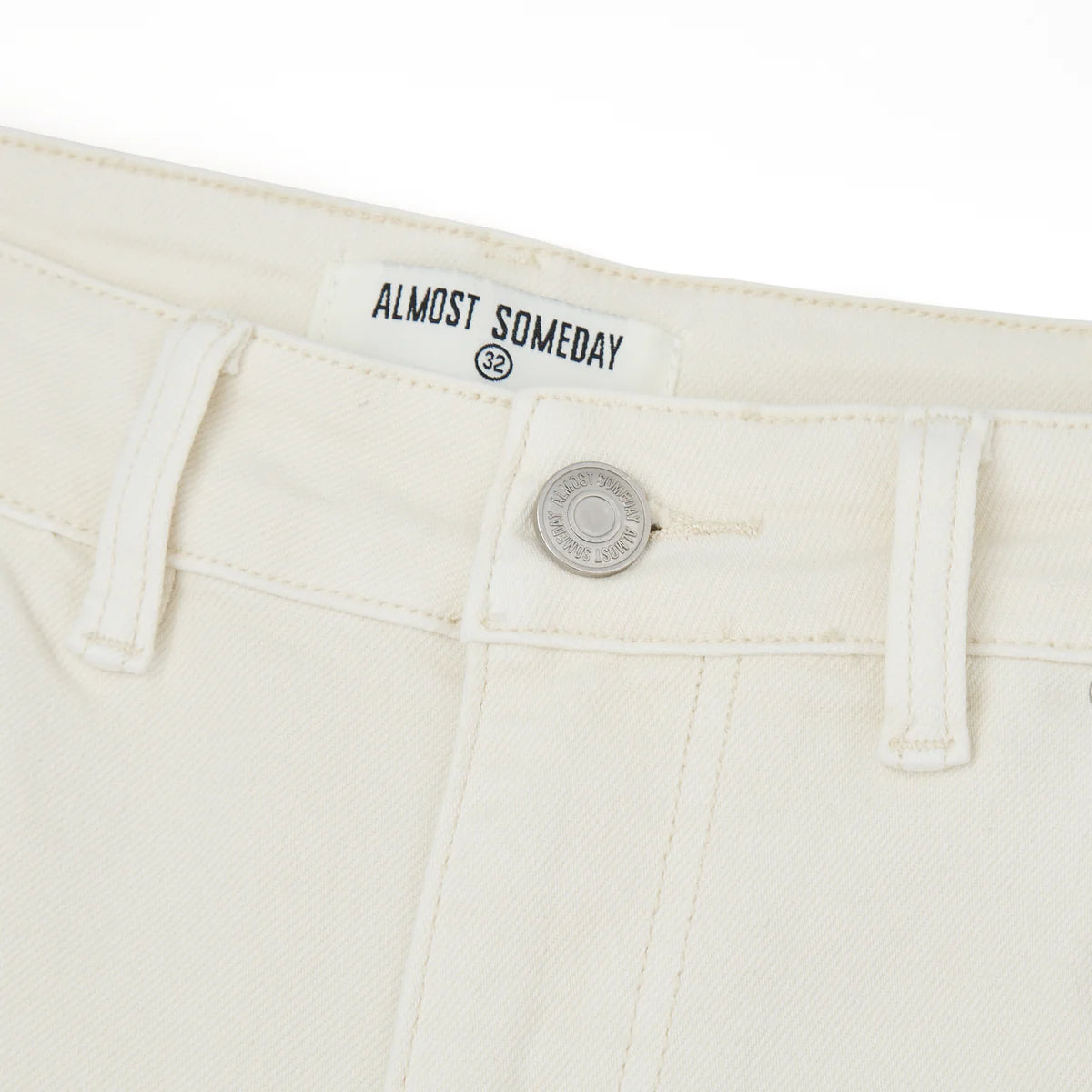 ALMOST SOMEDAY - Hendrix Denim Jorts - Cream - AS-F25-044