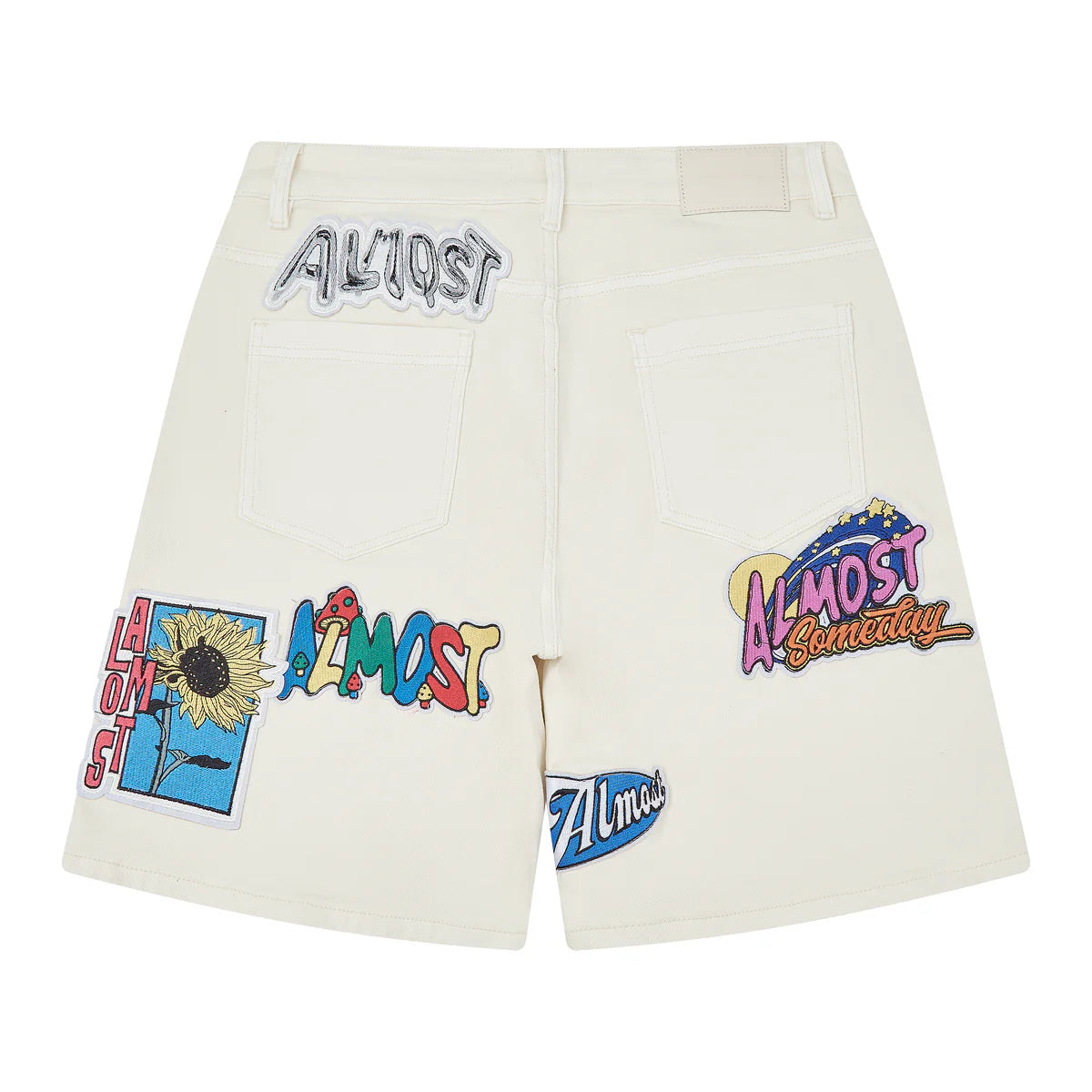 ALMOST SOMEDAY - Hendrix Denim Jorts - Cream - AS-F25-044