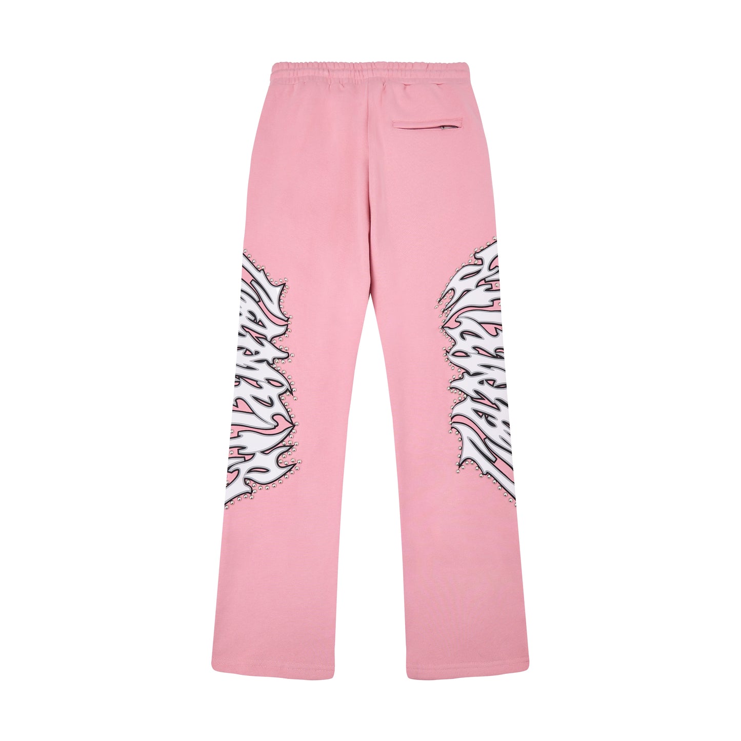 CAMPUS Misfit Studded Terry Flare Sweatpants (Pink) - CG-F25-010