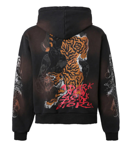 LOST INTRICACY-Twin Tiger Zip Up