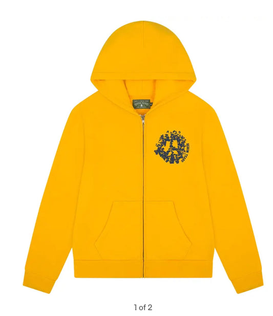 Denim Tears Denim University Zip Hoodie 'Yellow ss25tzh1039