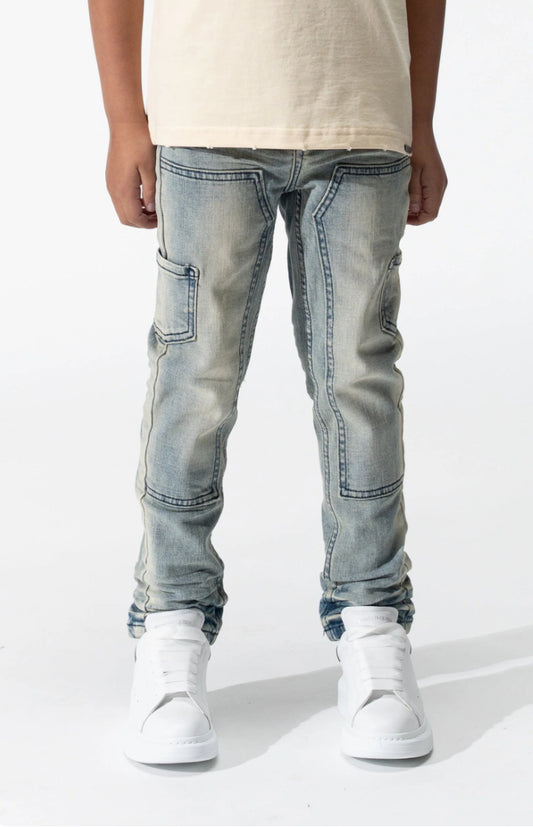 SERENDES-"KIDS SEPIA" FITTED JEANS
