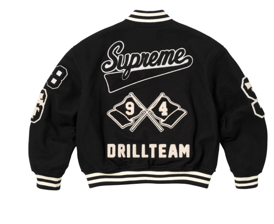 SUPREME-Drill Team Varsity Jacket-FW25J48