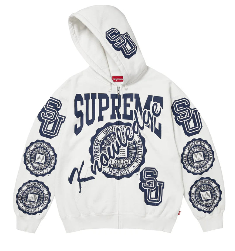SUPREME-Knowledge Reigns Zip Up Hooded Sweatshirt-FW25SW50