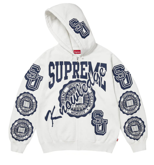 SUPREME-Knowledge Reigns Zip Up Hooded Sweatshirt-FW25SW50