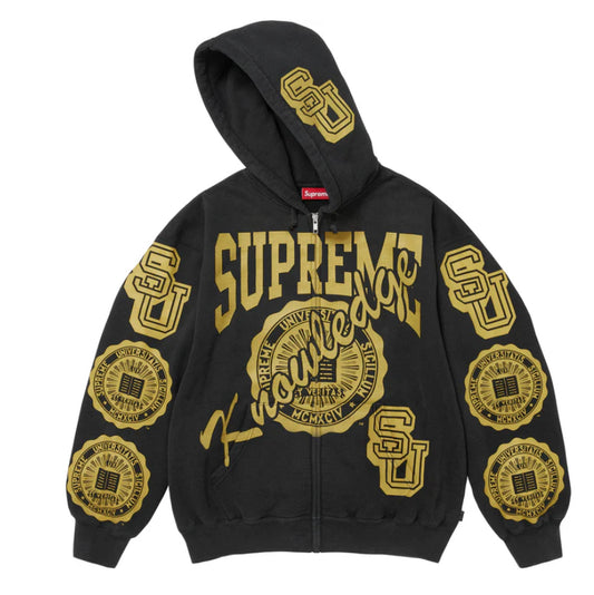 SUPREME-Knowledge Reigns Zip Up Hooded Sweatshirt-FW25SW50